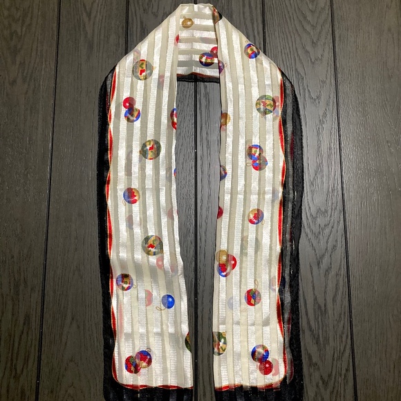 EUC Liz Claiborne Christmas Ball Scarf - Picture 3 of 14